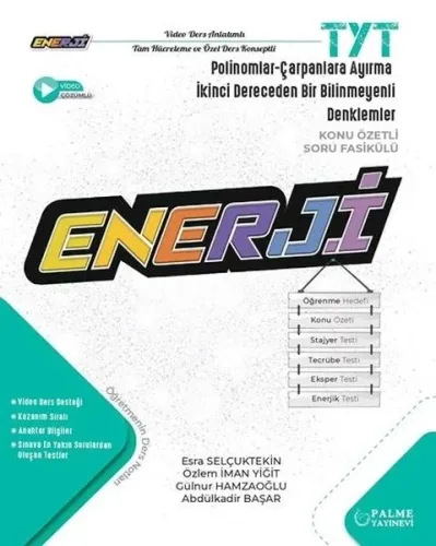 Palme Yayınevi TYT Enerji Polinomlar - Çarpanlara Ayırma -  Konu Özetli Soru Fasikülü