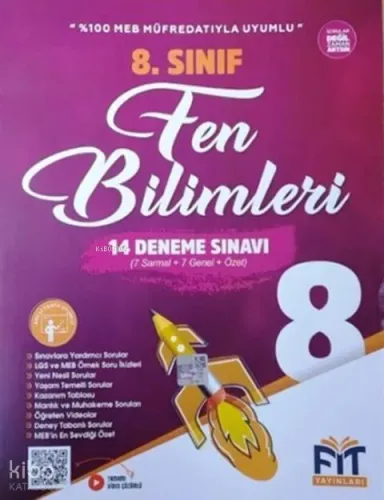 Fit Yayınları 8. Sınıf Fen Bilimleri 14 Deneme Sınavı