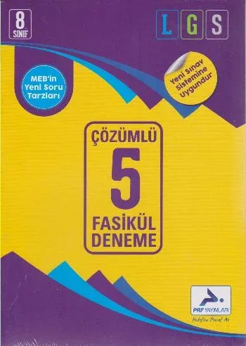 PRF Yayınları 8. Sınıf LGS Çözümlü 5 Fasikül Deneme