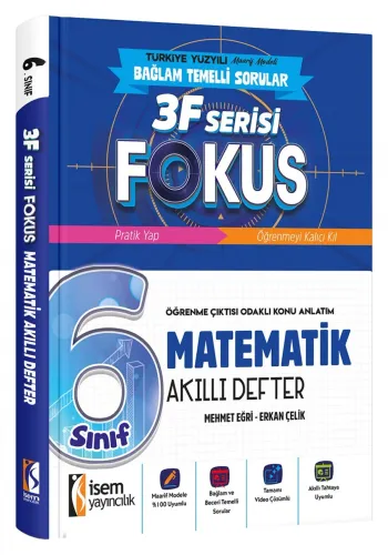 İSEM YAY. 6. SINIF FOKUS MATEMATİK AKILLI DEFTER