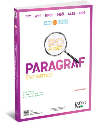 ÜçDörtBeş Yayınları 2025 Paragraf 20'li Denemesi