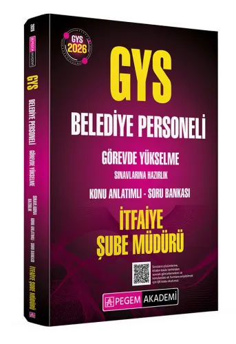 Pegem Yayınları 2026 GYS Belediye Personeli İtfaiye Şube Müdürü Konu Anlatımlı Soru Bankası Görevde Yükselme