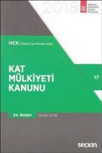 Hukuk Cep Kitapları Dizisi 17 Kat Mülkiyeti Kanunu
