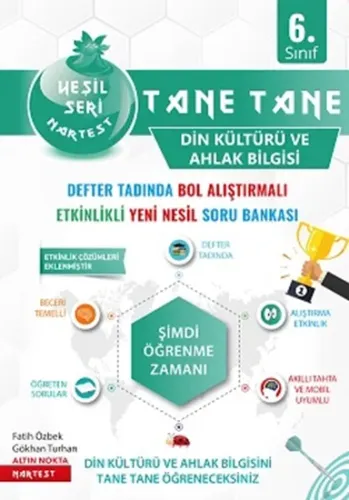 Nartest Yayınları 6. Sınıf Yeşil Tane Tane Din Kültürü Ve Ahlak Bilgisi Soru Bankası (kampanyalı)
