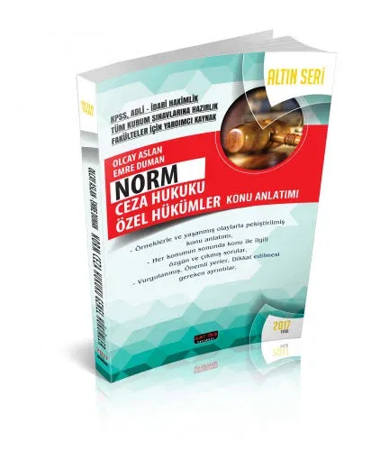 Norm Ceza Hukuku Özel Hükümler Konu Anlatımlı Altın Seri