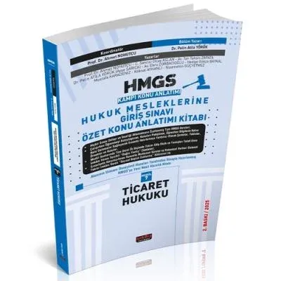 HMGS Özet Konu Anlatımı Ticaret Hukuku Savaş Yayınları Mart 2025