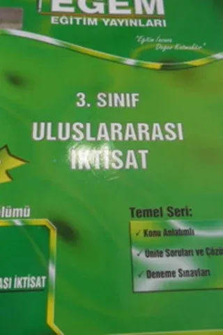 3. Sınıf Uluslararası İktisat