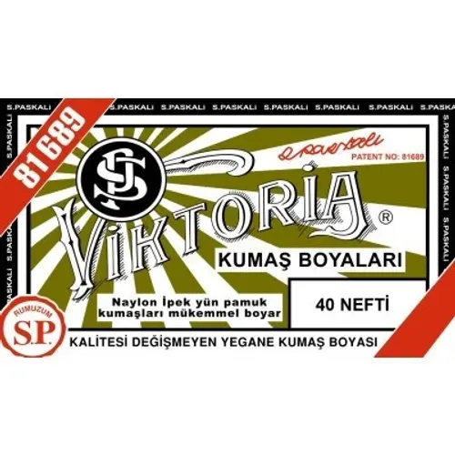 VİKTORİA TOZ KUMAŞ BOYASI NEFTİ 40