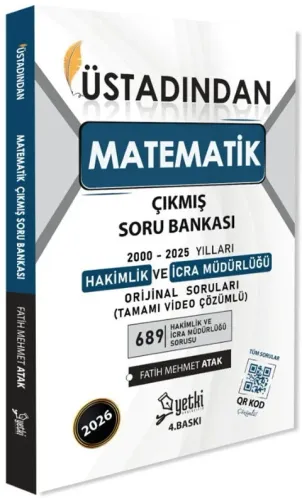 Yetki Yayınları 2026 Üstadından Matematik Hakimlik ve İcra Müdürlüğü Çıkmış Soru Bankası