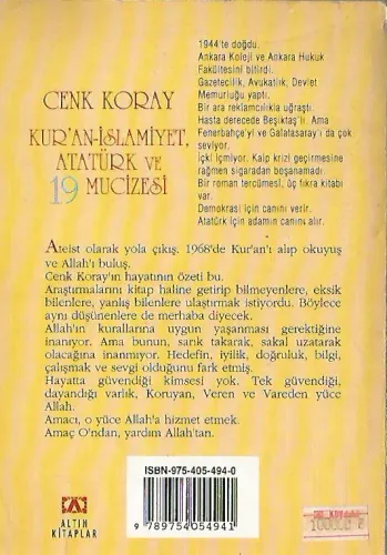 Kuran İslam Atatürk Ve 19 Mucizesi Cenk Koray Altın Kitaplar %39 indir
