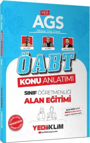 Yediiklim Yayınları 2025 MEB AGS ÖABT Sınıf Öğretmenliği Alan Eğitimi Konu Anlatımı