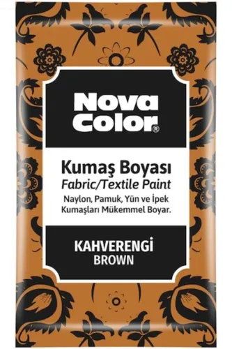 NOVA COLOR KUMAŞ BOYASI TOZ 12 gr Kahve