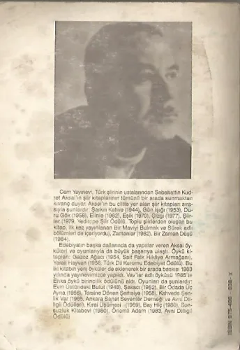 Şiirler (Sabahattin Kudret Aksal) Sabahattin Kudret Aksal Cem Yayınevi