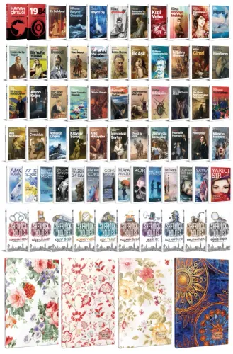 78 Dünya Klasiği ve Çiçekli Planlama Defteri Seti -1 - Halkkitabevi