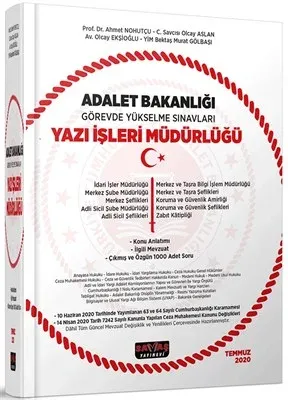Adalet Bakanlığı Görevde Yükselme Sınavları Yazı İşleri Müdürlüğü