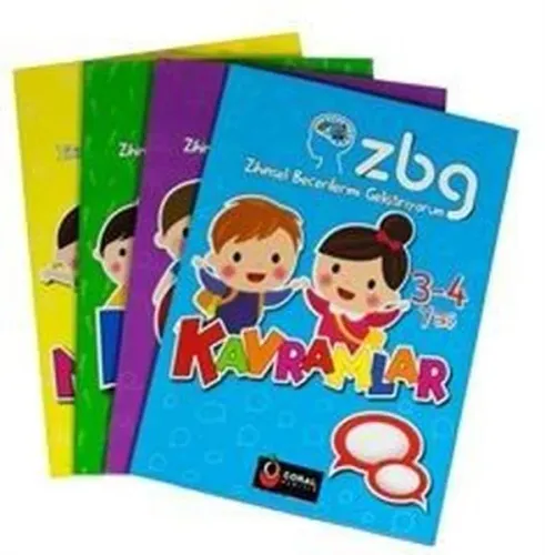 Zbg Zihinsel Becerilerimi Geliştiriyorum Seti 3-4 Yaş (4 Kitap)