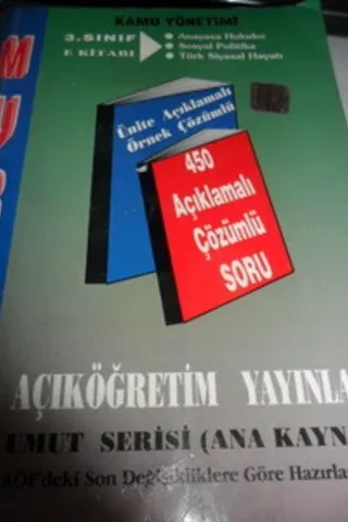 3. Sınıf Kamu Yönetimi E Kitabı