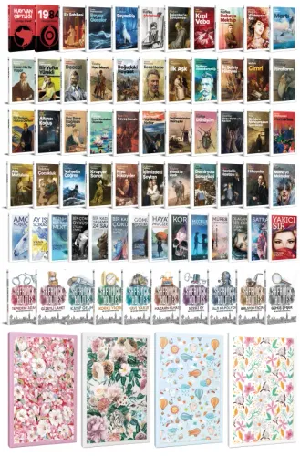 78 Dünya Klasiği ve Çiçekli Çizgili Defter Seti -2 - Halkkitabevi