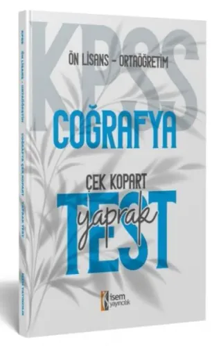 İsem Yayıncılık 2024 Kpss Ortaöğretim-Önlisans Coğrafya Çek-Kopart Yaprak Test