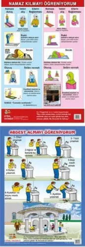 Namaz Kılmayı Öğreniyorum / Abdest Almayı Öğreniyorum Posteri