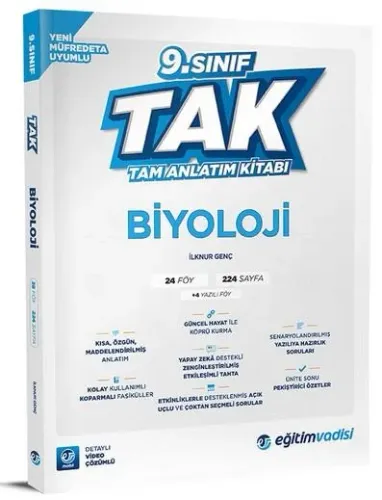 EĞİTİM VADİSİ 9. SINIF TAM ANLATIM KITABI BIYOLOJI (26-27)