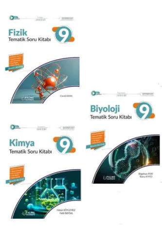 Palme Yayınları 9. Sınıf Fizik Kimya Biyoloji Tematik Soru Kitabı 3'lü Set