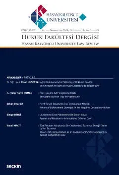 Hasan Kalyoncu Üniversitesi Hukuk Fakültesi Dergisi Sayı:20 Temmuz 2020