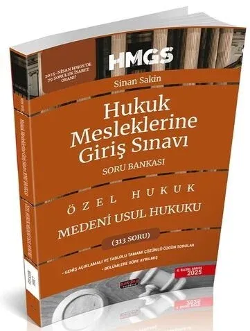 Savaş Yayınları 2025 HMGS Medeni Usul Hukuku Soru Bankası
