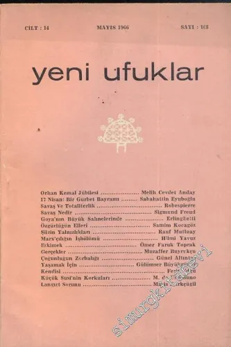 Yeni Ufuklar Aylık Sanat Fikir Dergisi - Sayı: 168, Mayıs 1966  y     1966