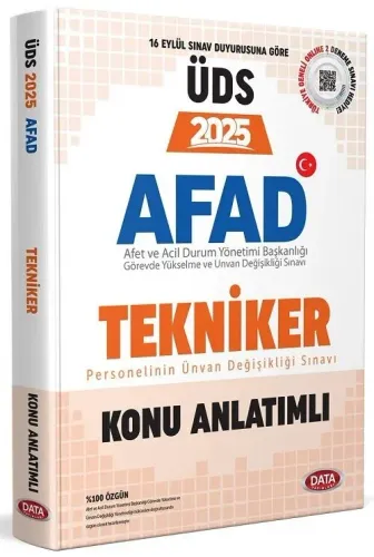 Data Yayınları 2025 AFAD Tekniker - Teknisyen ÜDS Konu Anlatımlı