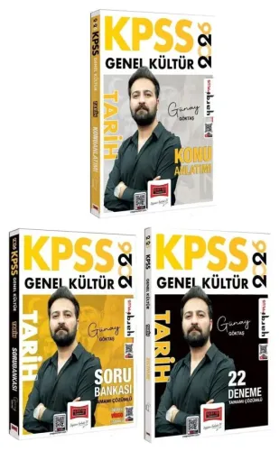Yargı Yayınları 2026 KPSS Tarih Konu Soru Bankası ve 22 Deneme 3'lü Set