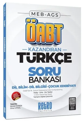 Retro Yayıncılık MEB AGS Türkçe Öğretmenliği Dil Bilim Dil Bilgisi Çocuk Edebiyatı Soru Bankası