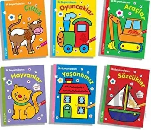 İlk Boyamalarım Seti (6 Kitap Takım) - Halkkitabevi
