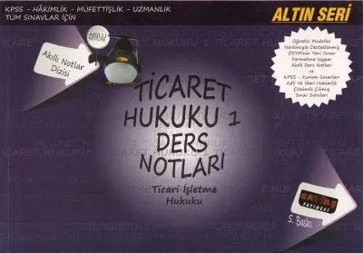 Ticaret Hukuku 1 Ders Notları