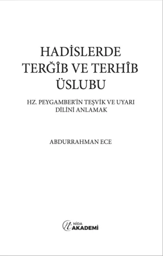 Hadislerde Terğîb ve Terhîb Üslubu