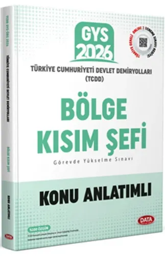 Data Yayınları 2026 TCDD GYS Bölge Kısım Şefi Konu Anlatımlı