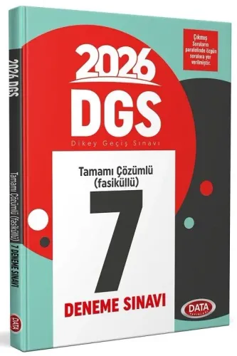 Data Yayınları 2026 DGS Tamamı Çözümlü 7 Deneme
