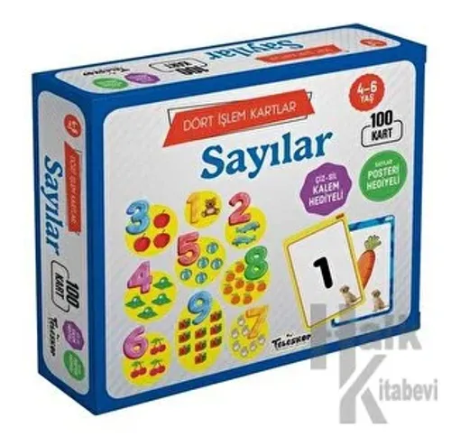 Sayılar 4 - 6 Yaş Dört İşlem Kartlar - Halkkitabevi