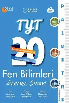 PALME YKS TYT FEN BİLİMLERİ 20 DENEME PALMETRE VİDEO ÇÖZÜMLÜ *YENİ*