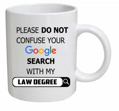 Please Do Not Confuse Your Google Search With My Law Degree