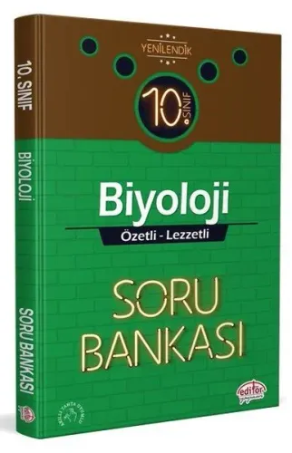 Editör Yayınları 10. Sınıf Biyoloji Özetli Lezzetli Soru Bankası