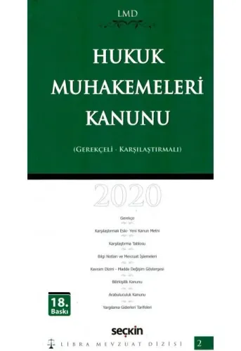 Hukuk Muhakemeleri Kanunu (Gerekçeli - Karşılaştırmalı) Libra Mevzuat Dizisi