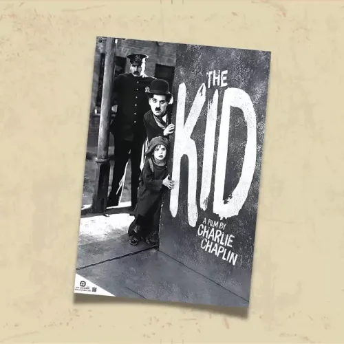 POSTER 0185 - CHARLIE CHAPLIN FİLM KARESİ - FOTOĞRAF - THE KID - KUŞE KAĞIT (33X48)