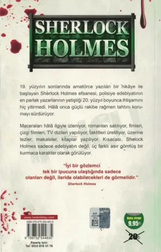 Sherlock Holmes - İpucu Sherlock Holmes Neden Kitap %62 indirimli