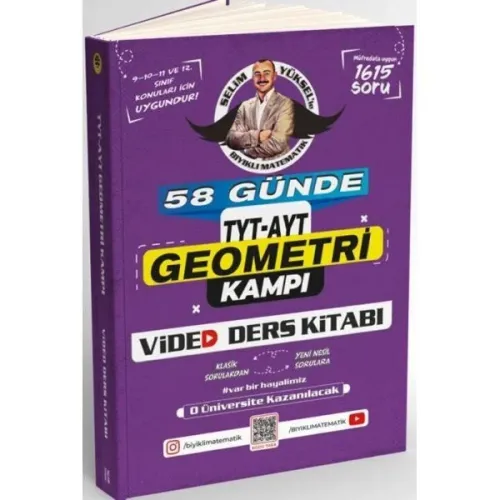 Bıyıklı Matematik 58 Günde TYT AYT Geometri Kampı Video Ders Kitabı