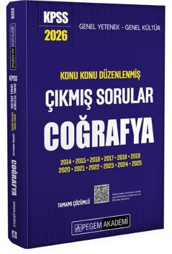 Pegem Yayınları 2026 KPSS Genel Kültür Coğrafya Konu Konu Düzenlenmiş 