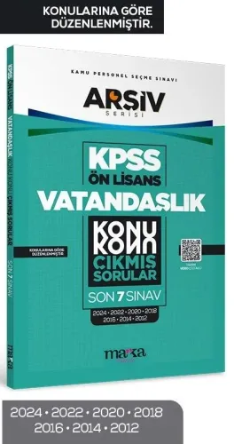 Marka Yayınları 2026 KPSS Ön Lisans Vatandaşlık Çıkmış Sorular Son 7 Yıl Konularına Göre Çözümlü ARŞİV Serisi