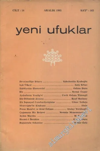 Yeni Ufuklar Aylık Sanat Fikir Dergisi - Sayı: 163, Aralık 1965       1965