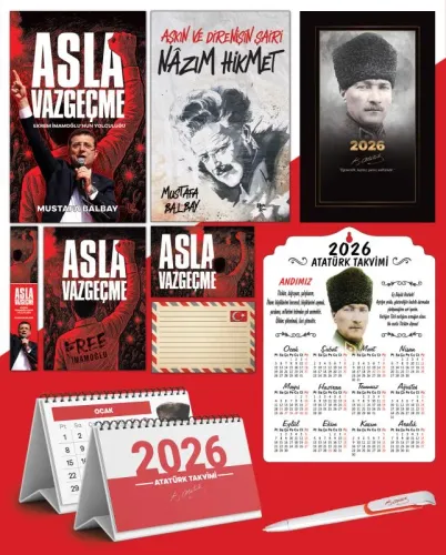 Asla Vazgeçme - Ayraç - Kartpostal - Poster - Nazım Hikmet -  2026 Aja