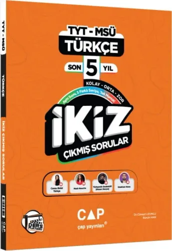 Çap Yayınları TYT MSÜ Türkçe Ders Platosu Son 5 Yıl İkiz Çıkmış Sorular